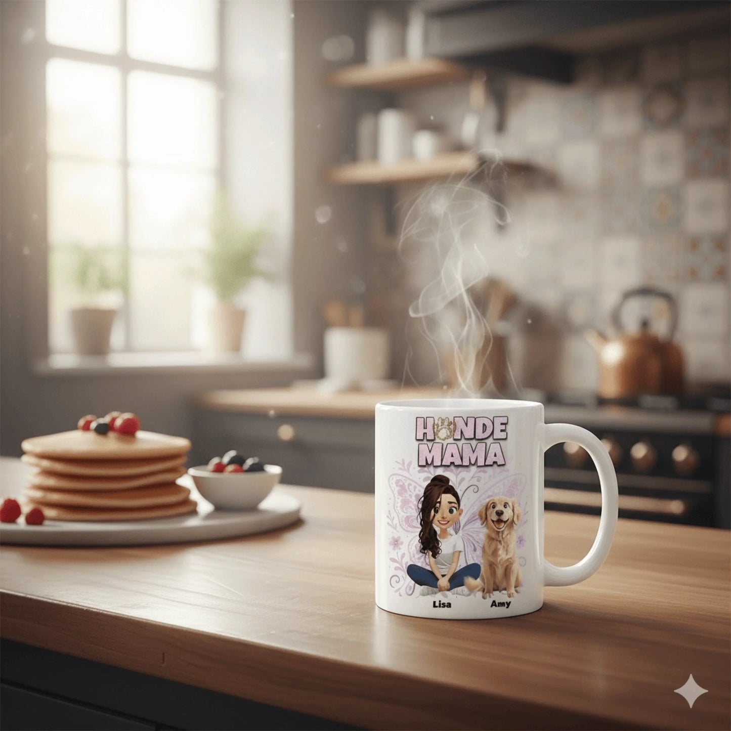 Personalisierte Tasse "Hundemama x Butterfly" - Hundeo Shop