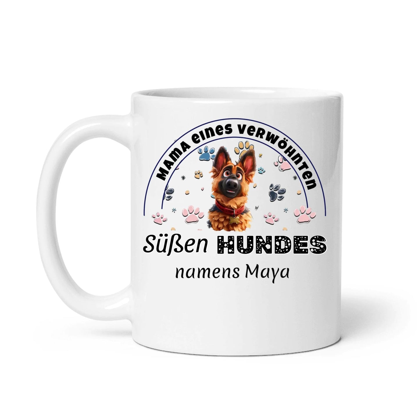 Personalisiertes T-Shirt "Verwöhnter Hund" - Pfotendruck