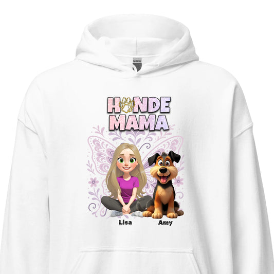 Personalisierter Hoodie ''Hundemama x Butterfly"