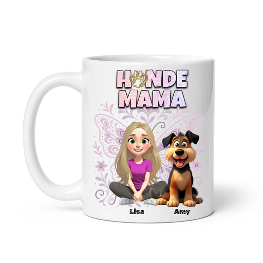 Personalisierte Tasse "Hundemama x Butterfly" - Hundeo Shop