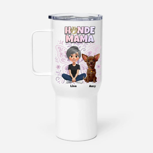 Personalisierter Tumbler "Hundemama x Butterfly" - Hundeo Shop