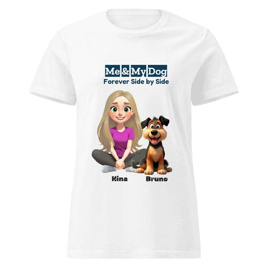 Personalisiertes T-Shirt Hund "Me & My Dog" - Pfotendruck