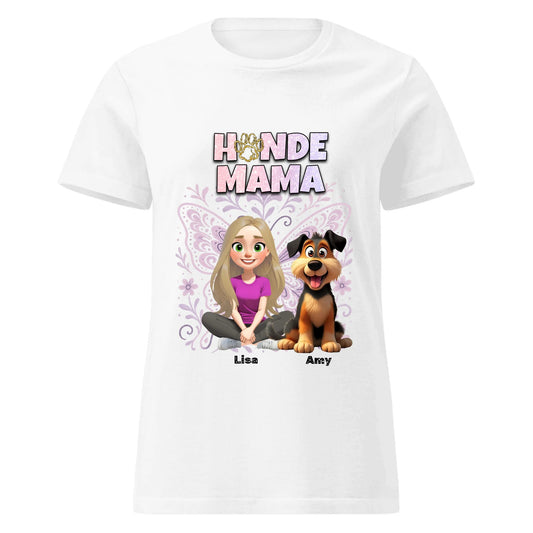 Personalisiertes T-Shirt ''Hundemama x Butterfly" - Pfotendruck