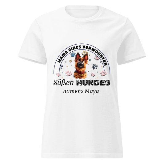 Personalisiertes T-Shirt "Verwöhnter Hund" - Pfotendruck