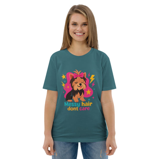 Unisex - Bio - Baumwoll - T-Shirt - Messy Hair - Hundeo Shop